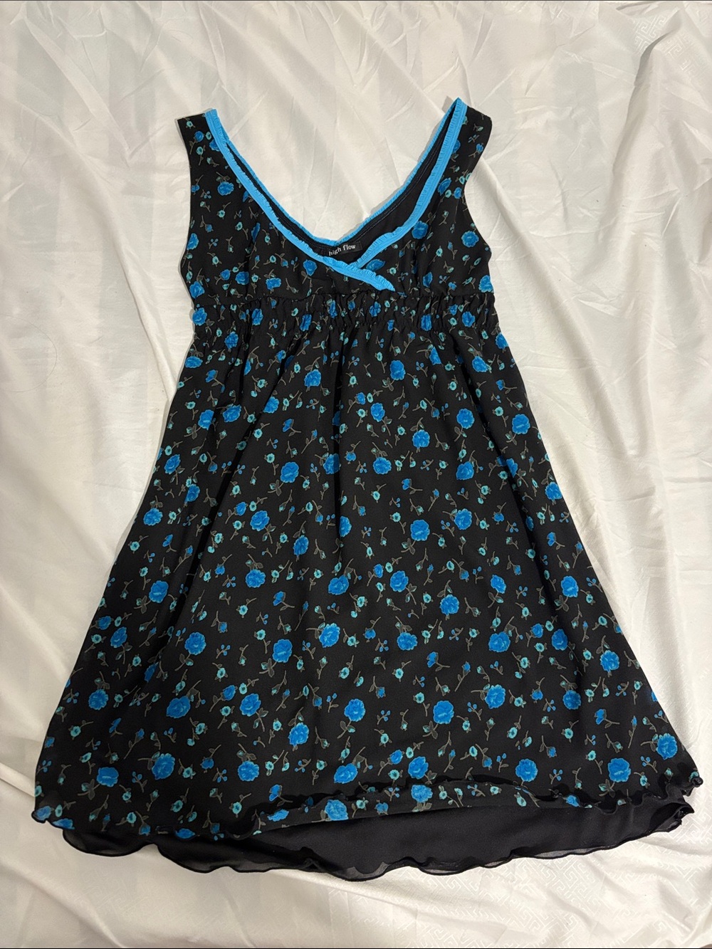 Y2K Floral sleeveless babydoll dress